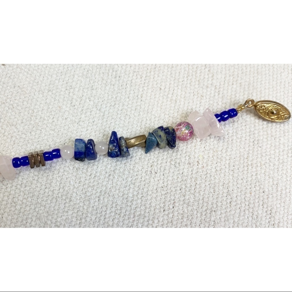 Dolphin Whale Gemstone Anklet ankle bracelet - Picture 3 of 4